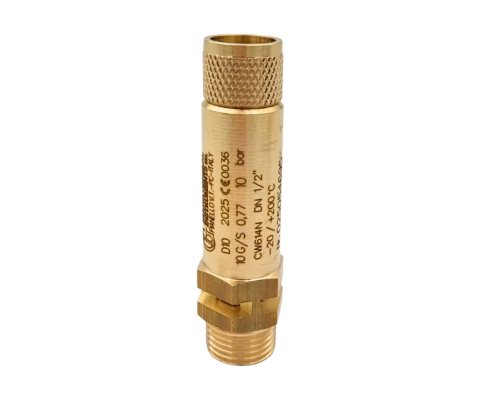 Brass threaded safety valve 2800 free outlet 0-12bar
